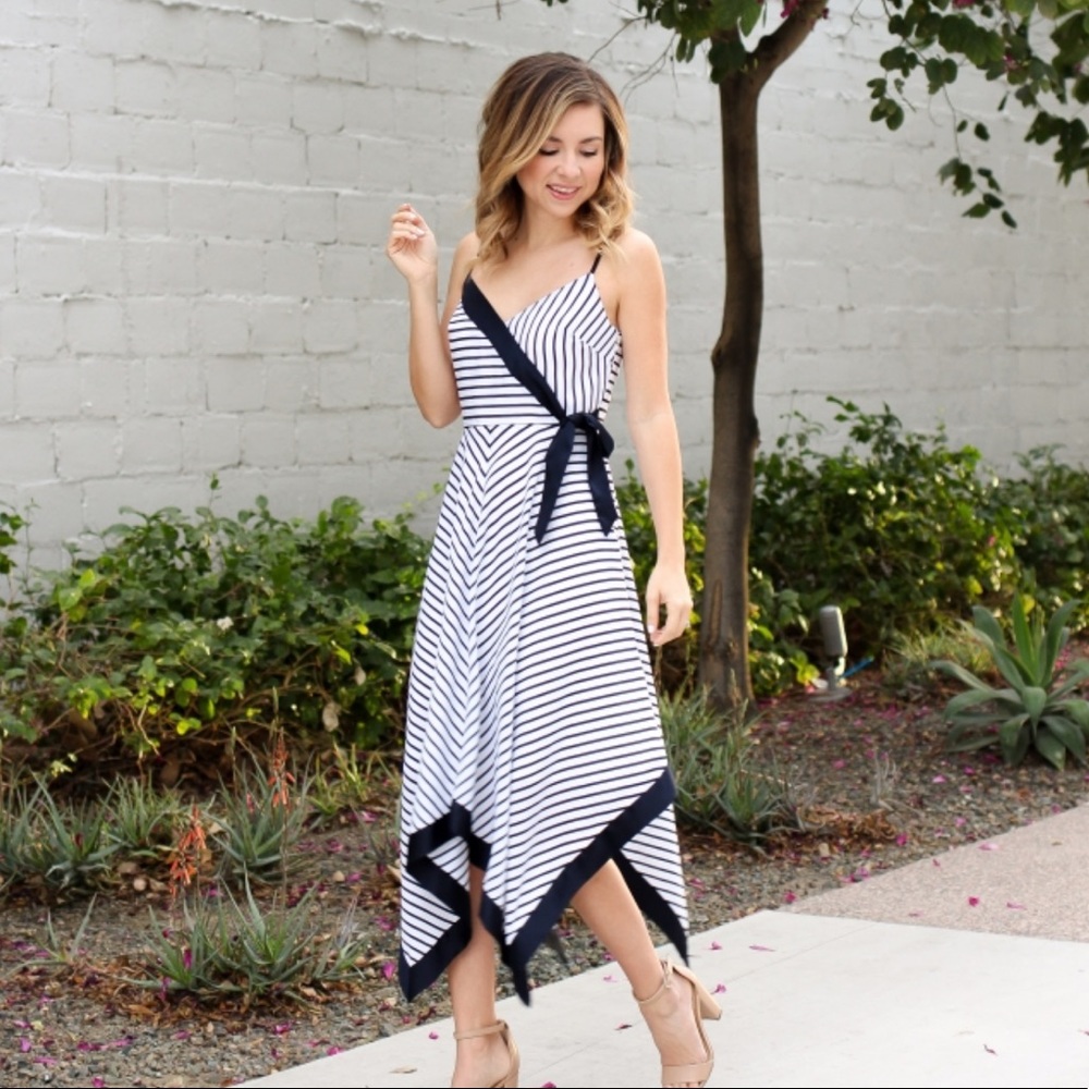 Banana Republic Striped Handkerchief Summer Dress